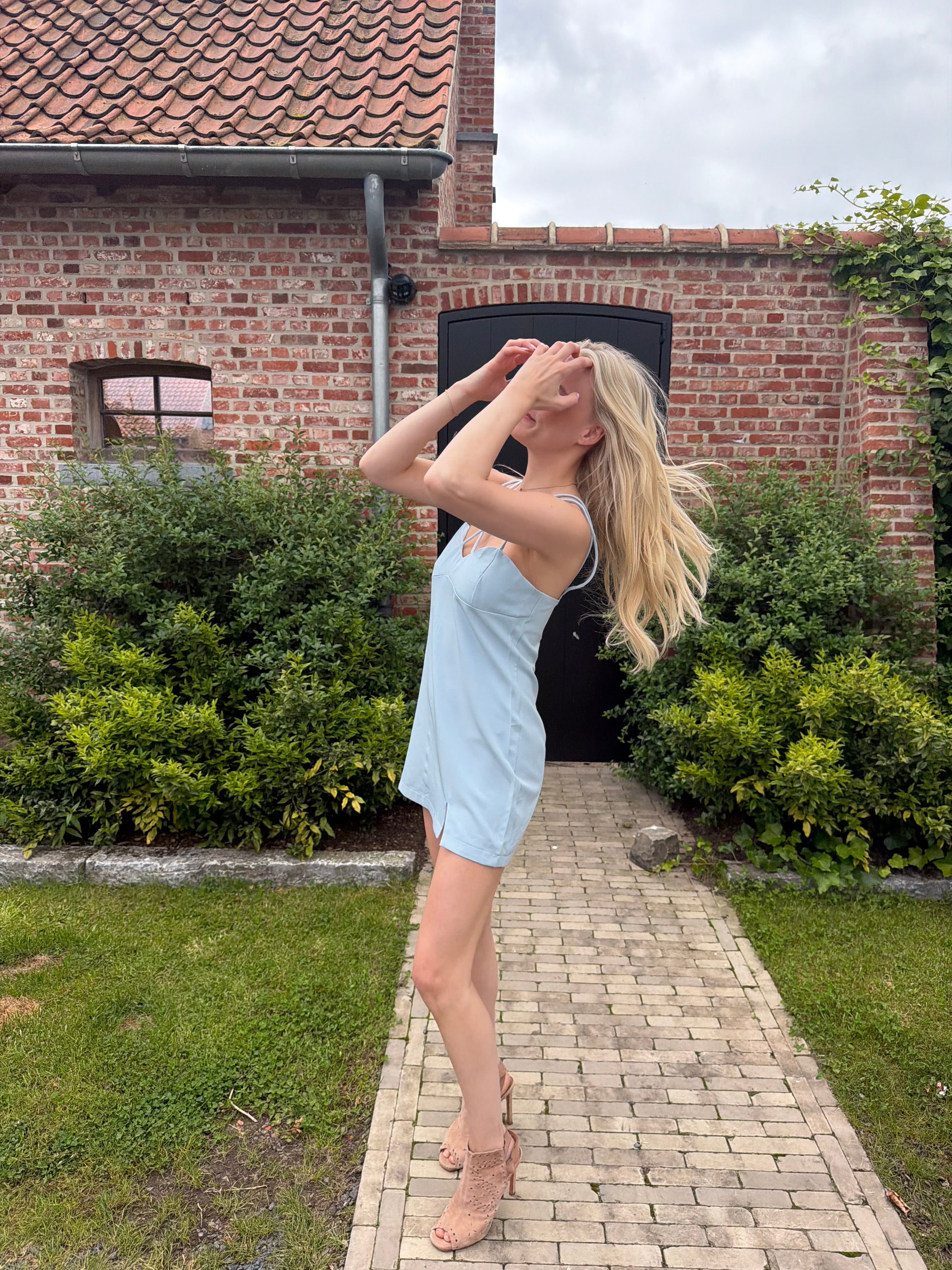 Short baby blue dress
