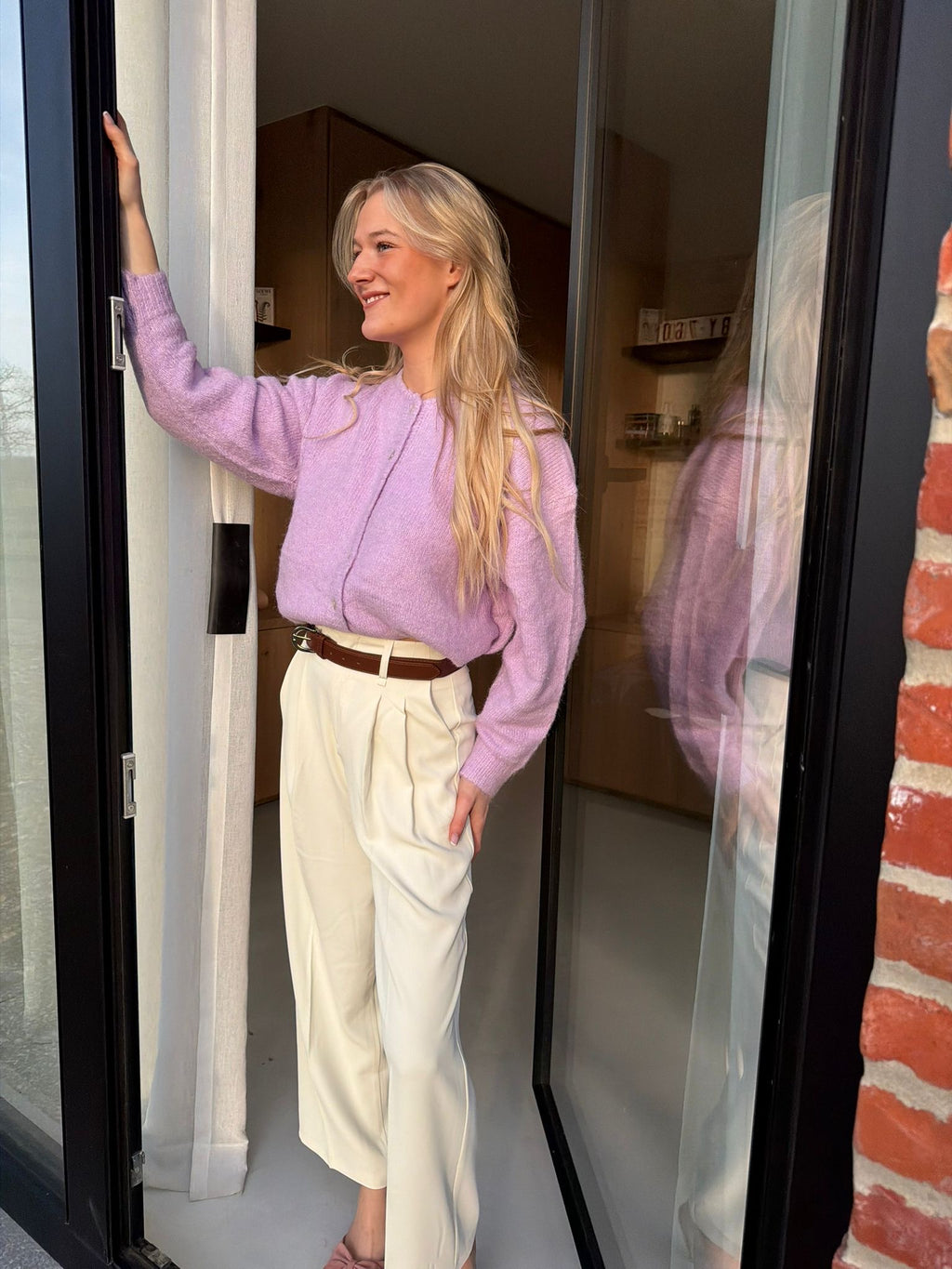 Softy cardigan lila