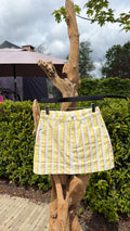 Striped skirt in yellow