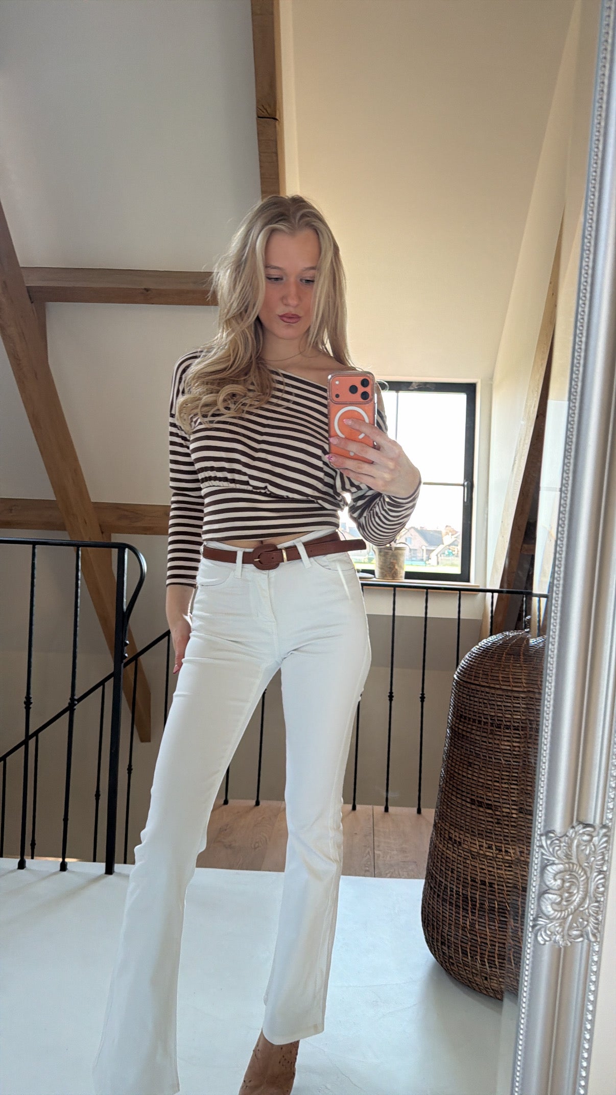 Striped top brown