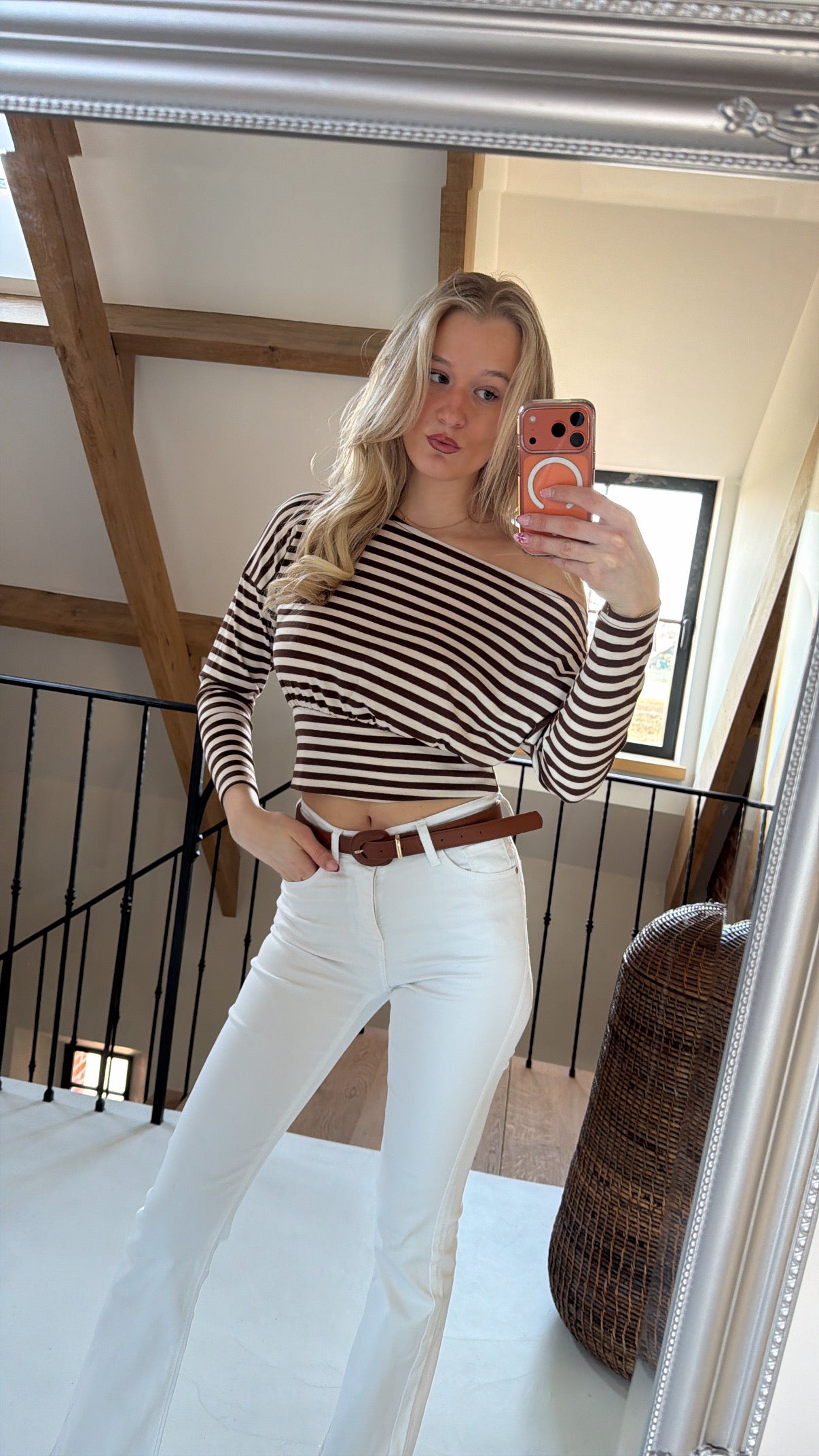 Striped top brown
