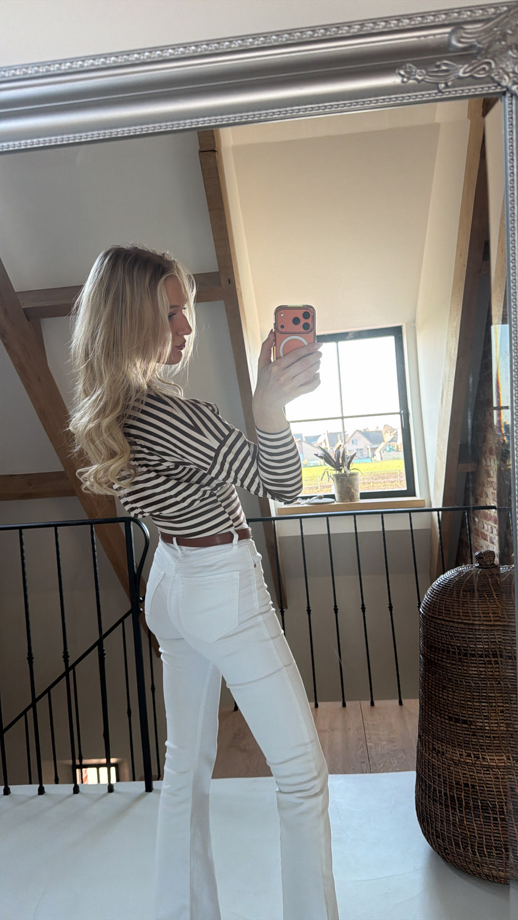Striped top brown