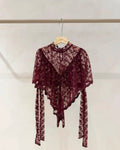 Bordeaux lace blouse