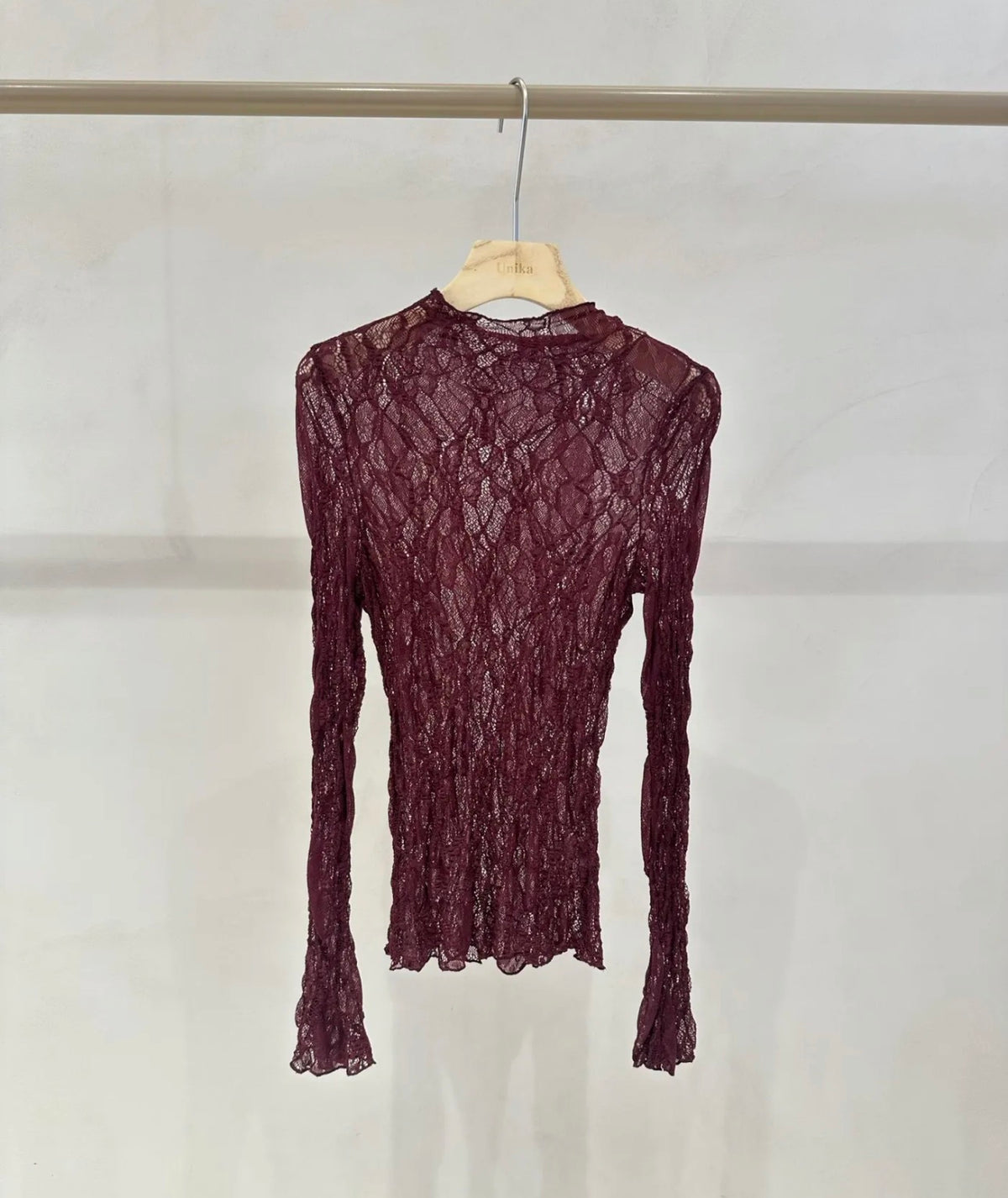 Lace top with flared sleeves