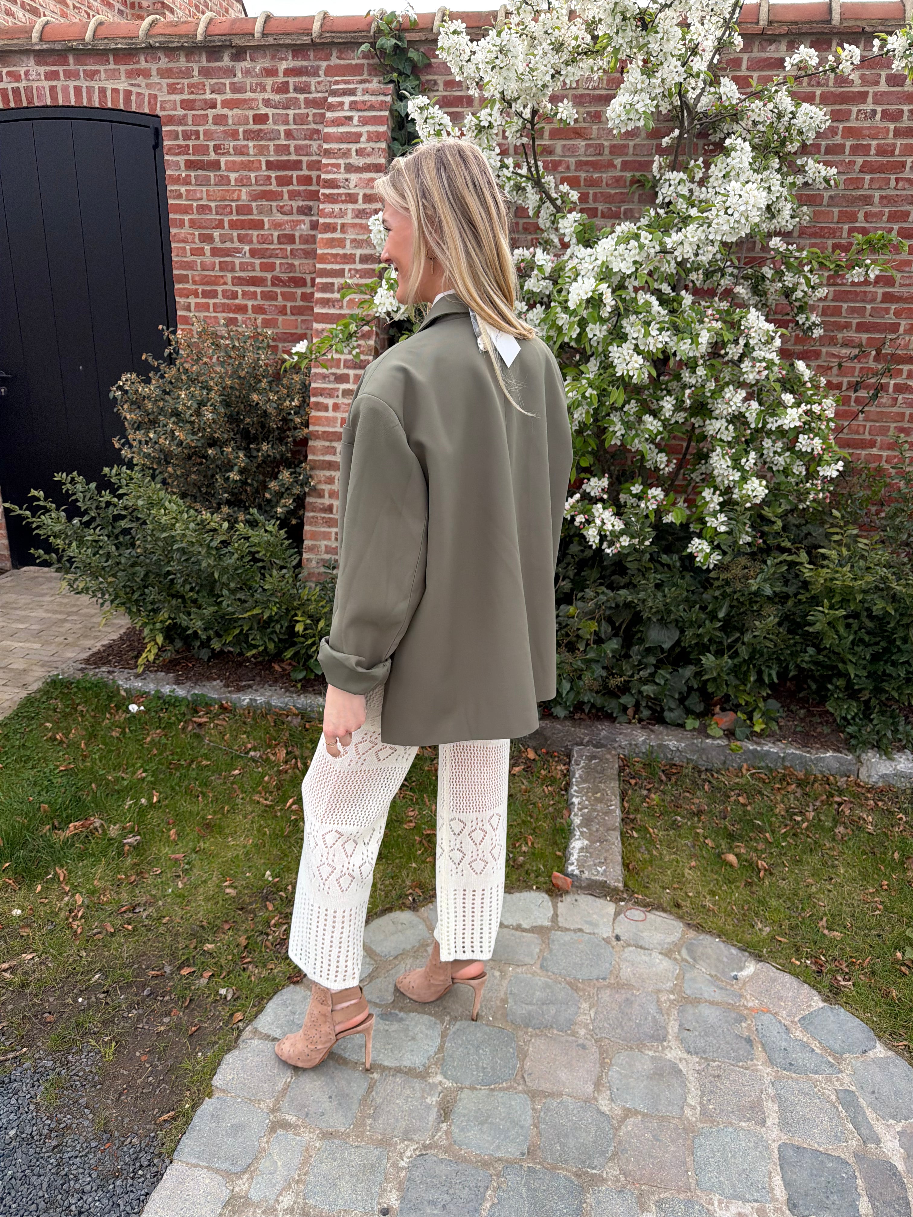 Kaki oversized blazer