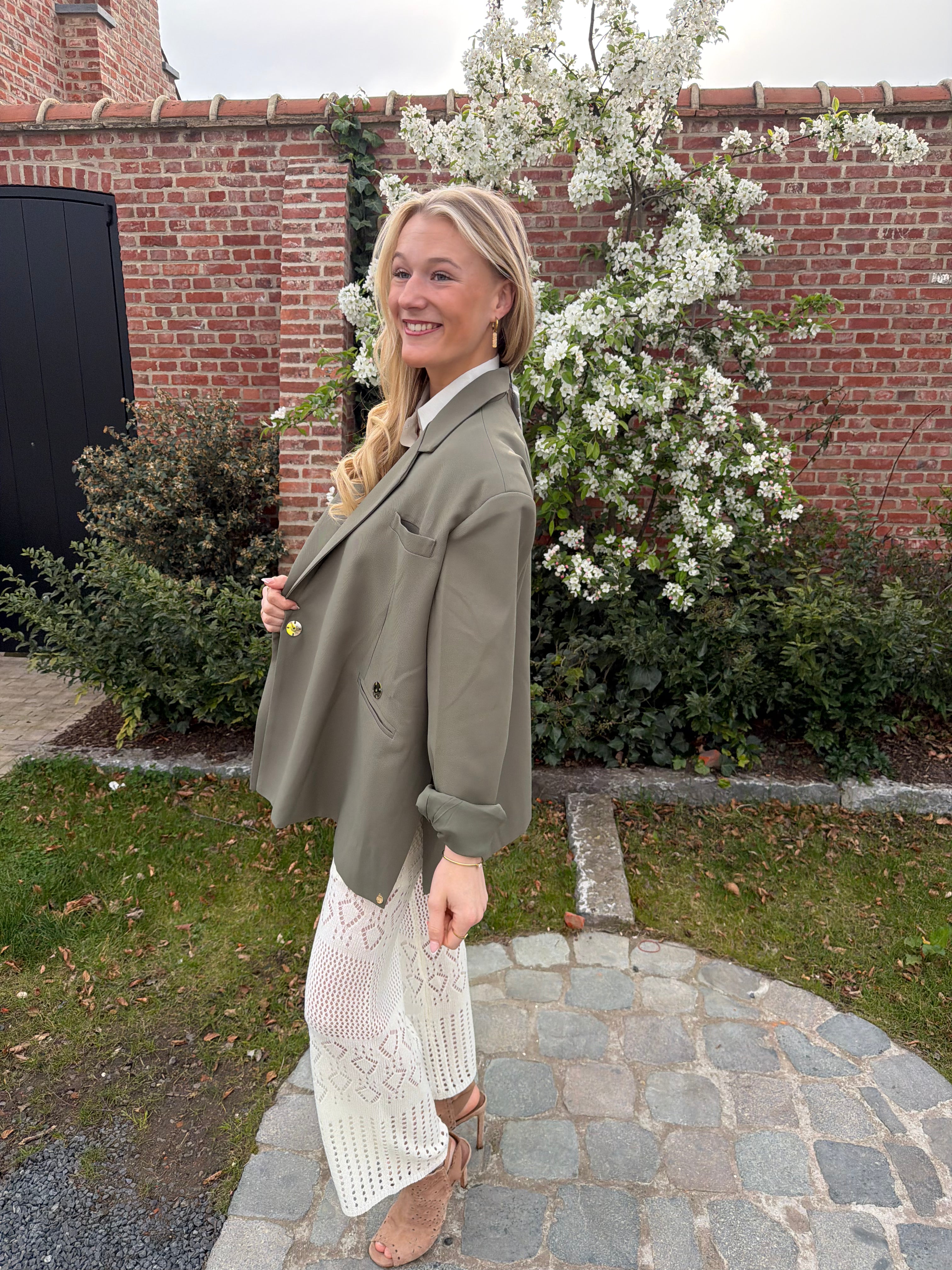 Kaki oversized blazer