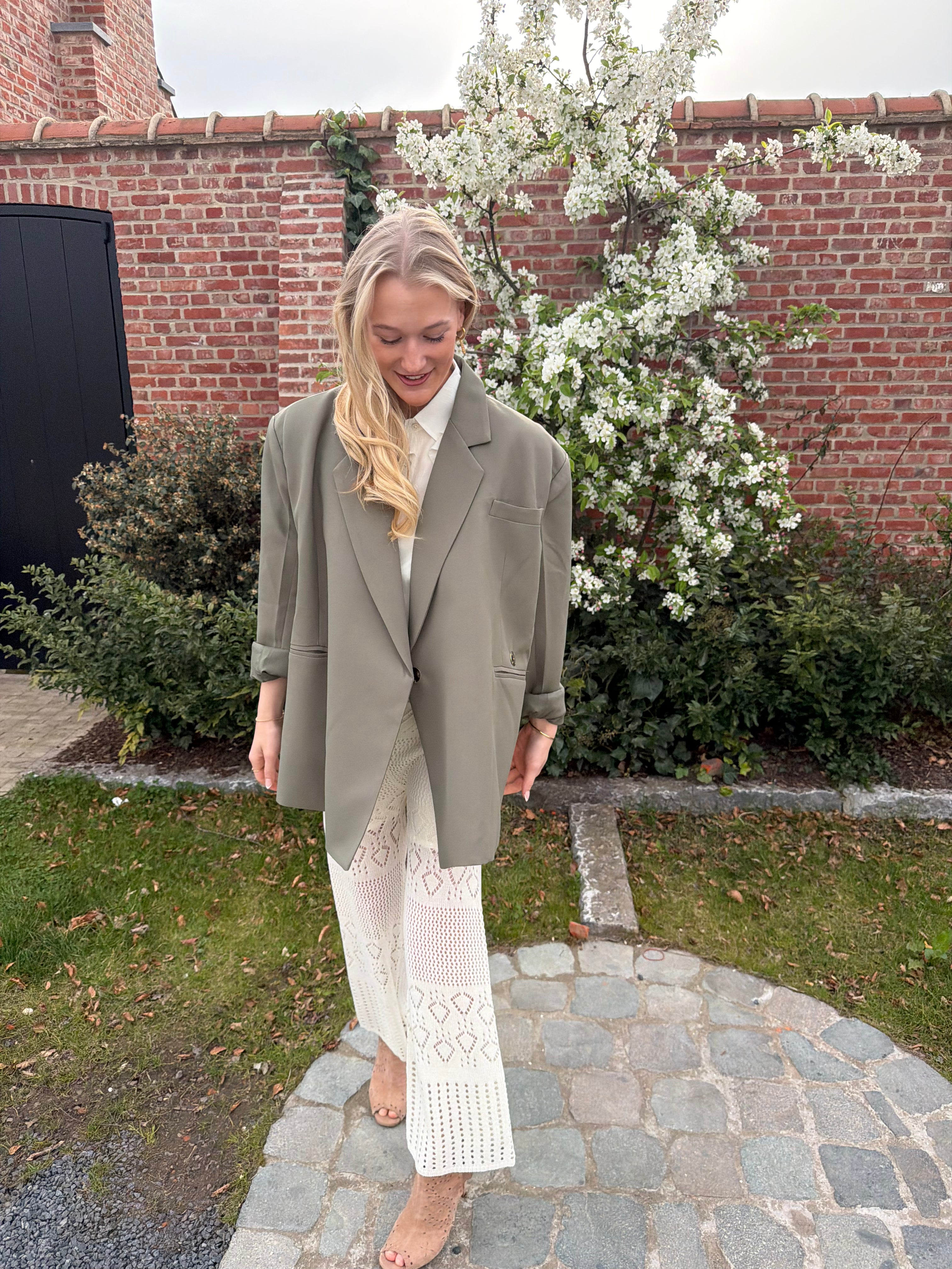 Kaki oversized blazer