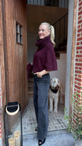 Burgundy turtleneck