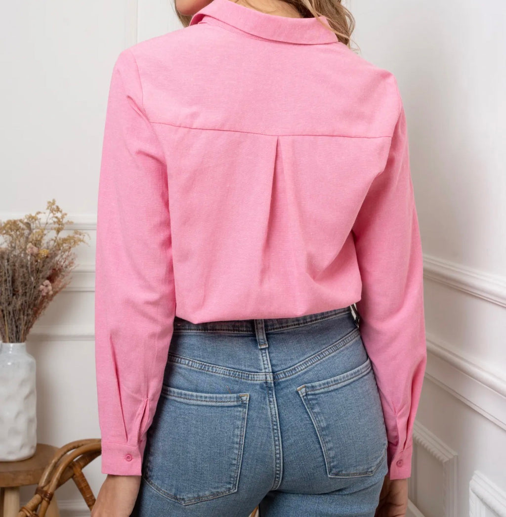 Cindy blouse color pink