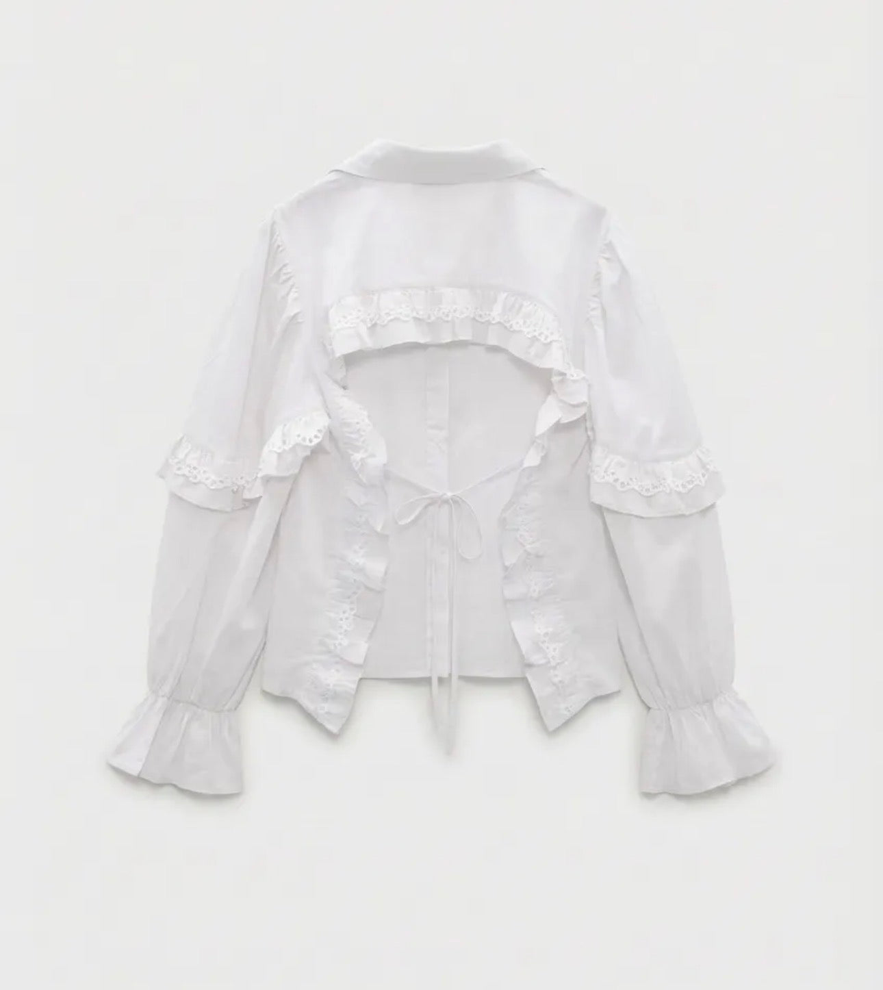 Blouse with open back
