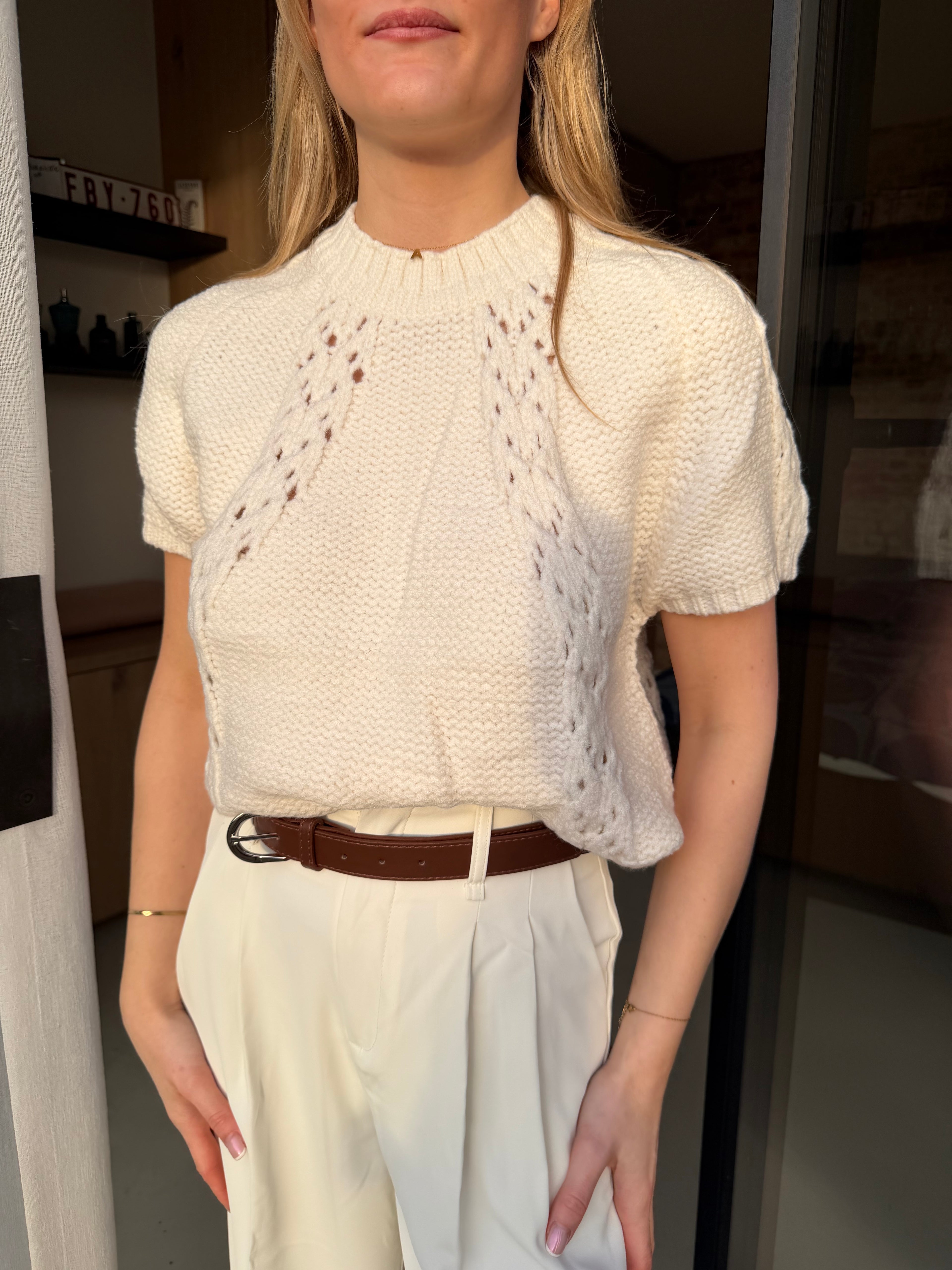 Jewels ecru spring sweater