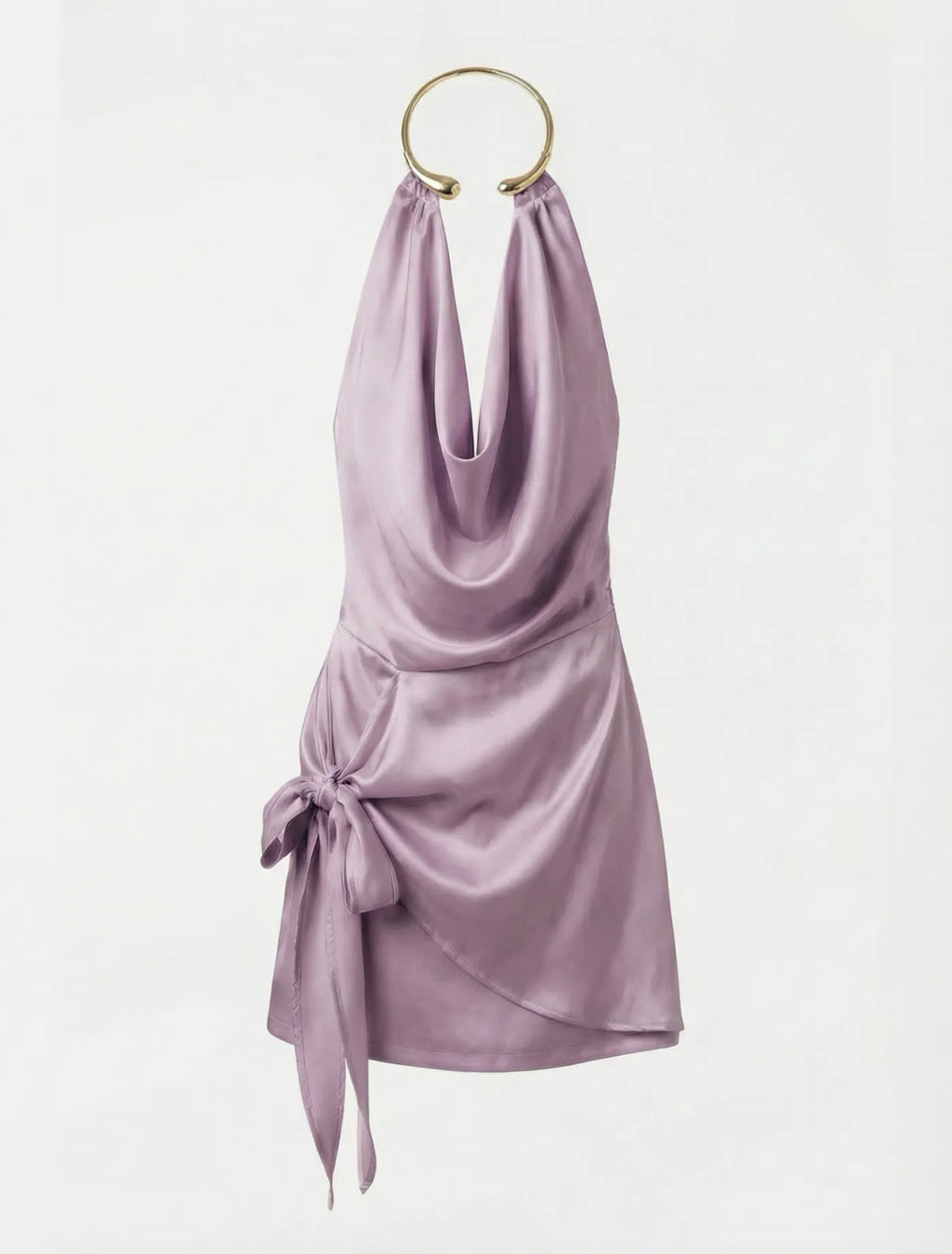 Satin dress with open back