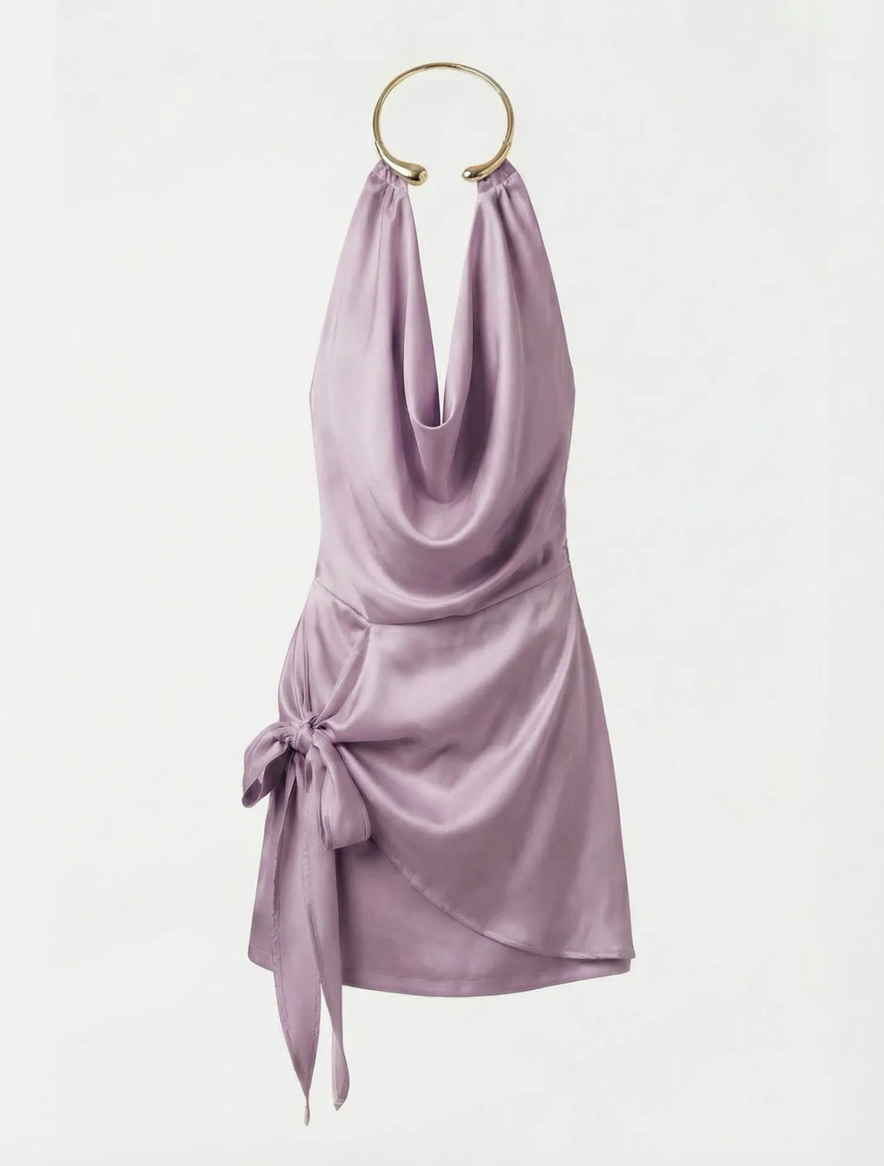Satin dress with open back