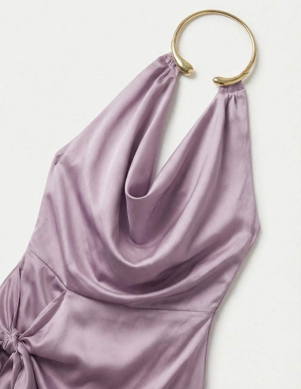 Satin dress with open back