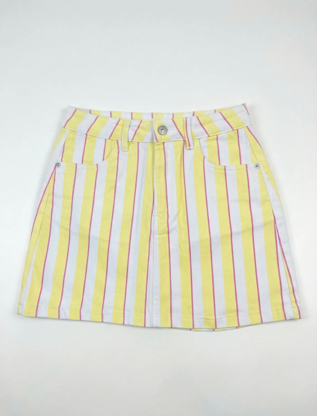 Striped skirt in yellow