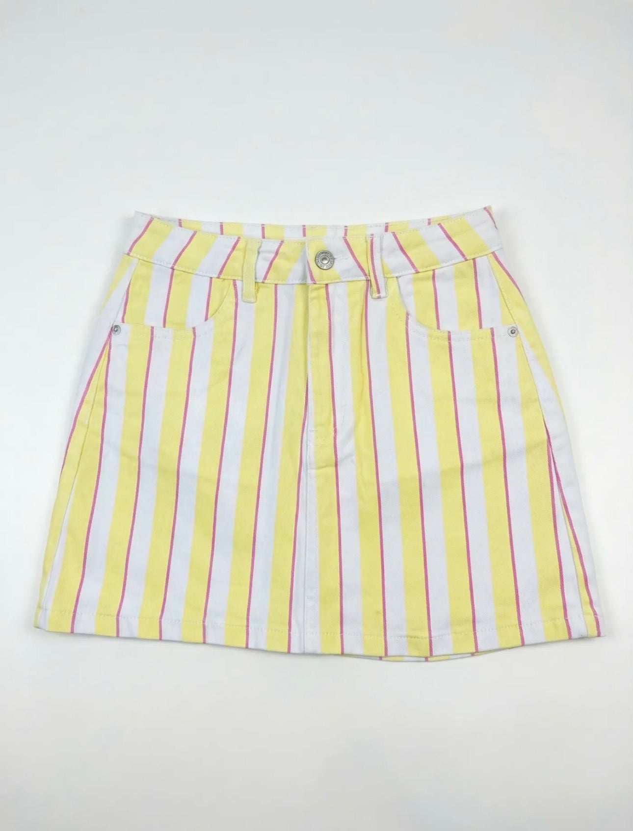 Striped skirt in yellow