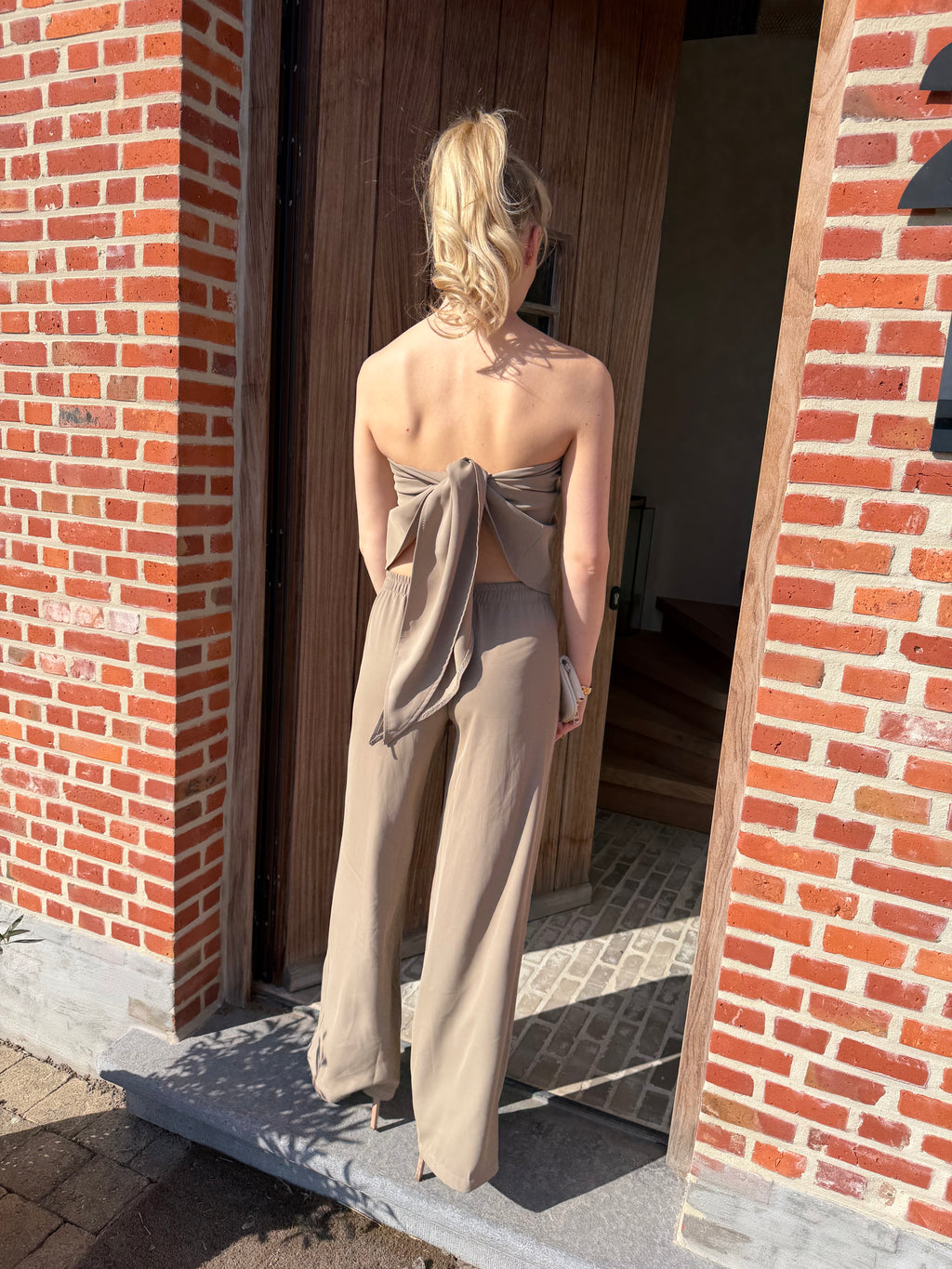 Mid waist wrap pand