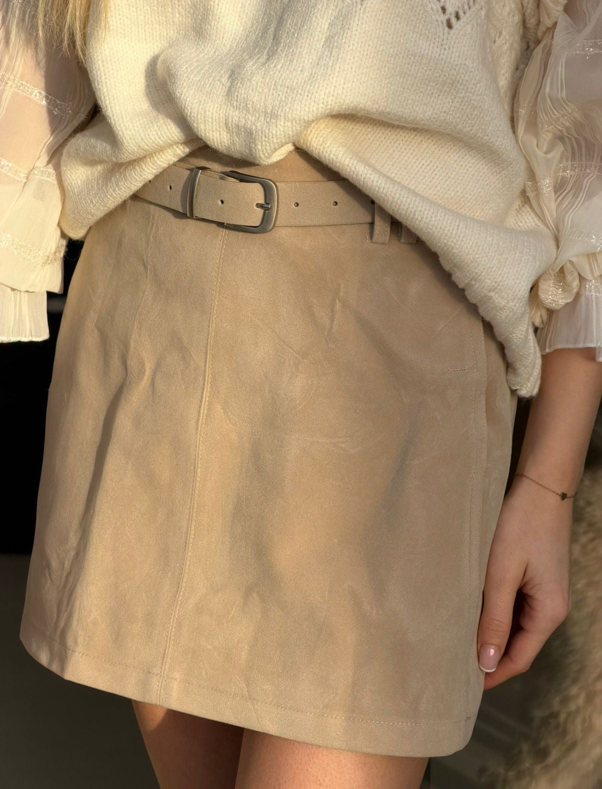 Crystal skirt Suedine