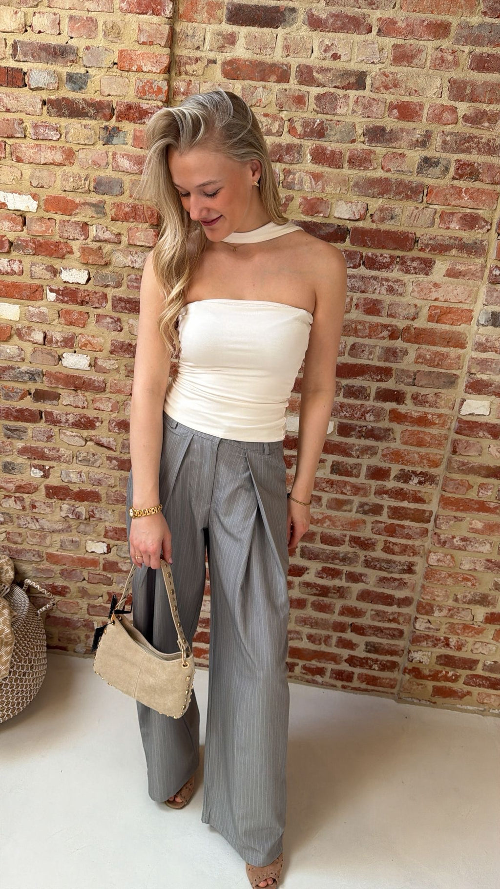 Flowy pleated highwaisted pand